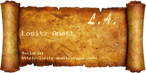 Lositz Anett névjegykártya